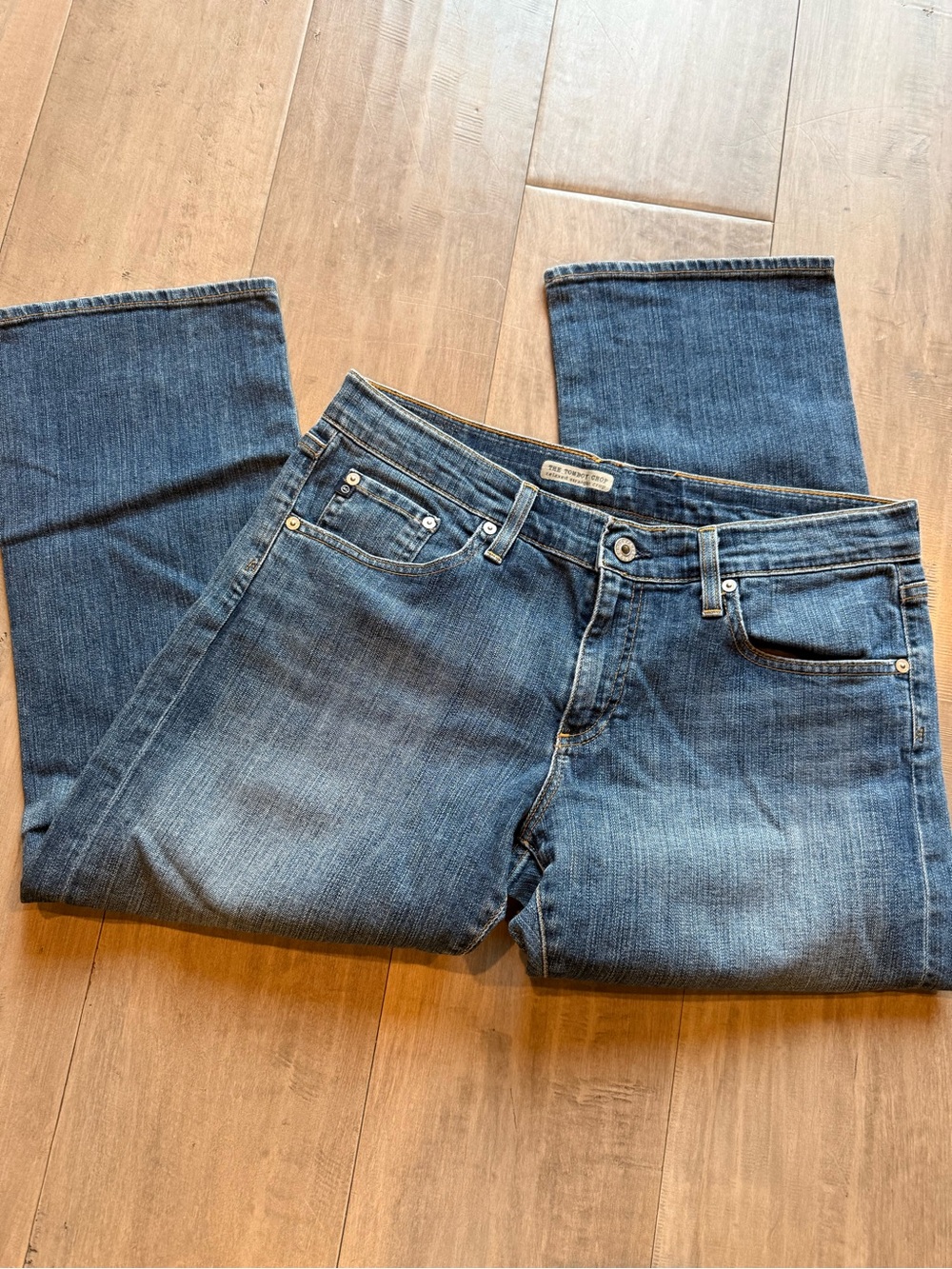 Ag Adriano Goldschmied Women's Medium Blue Boyfriend Jeans (148)